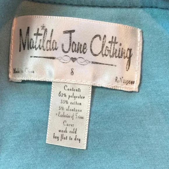 Matilda Jane Good Hart Clear Skies Blue Striped Dropped Waist Tank Top Size S - Picture 10 of 10